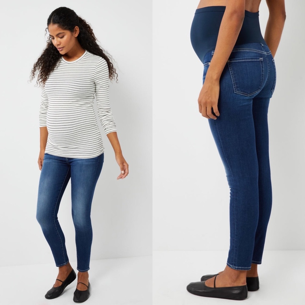 7 For All Mankind Secret Fit Belly Ankle Skinny Maternity Jeans 28